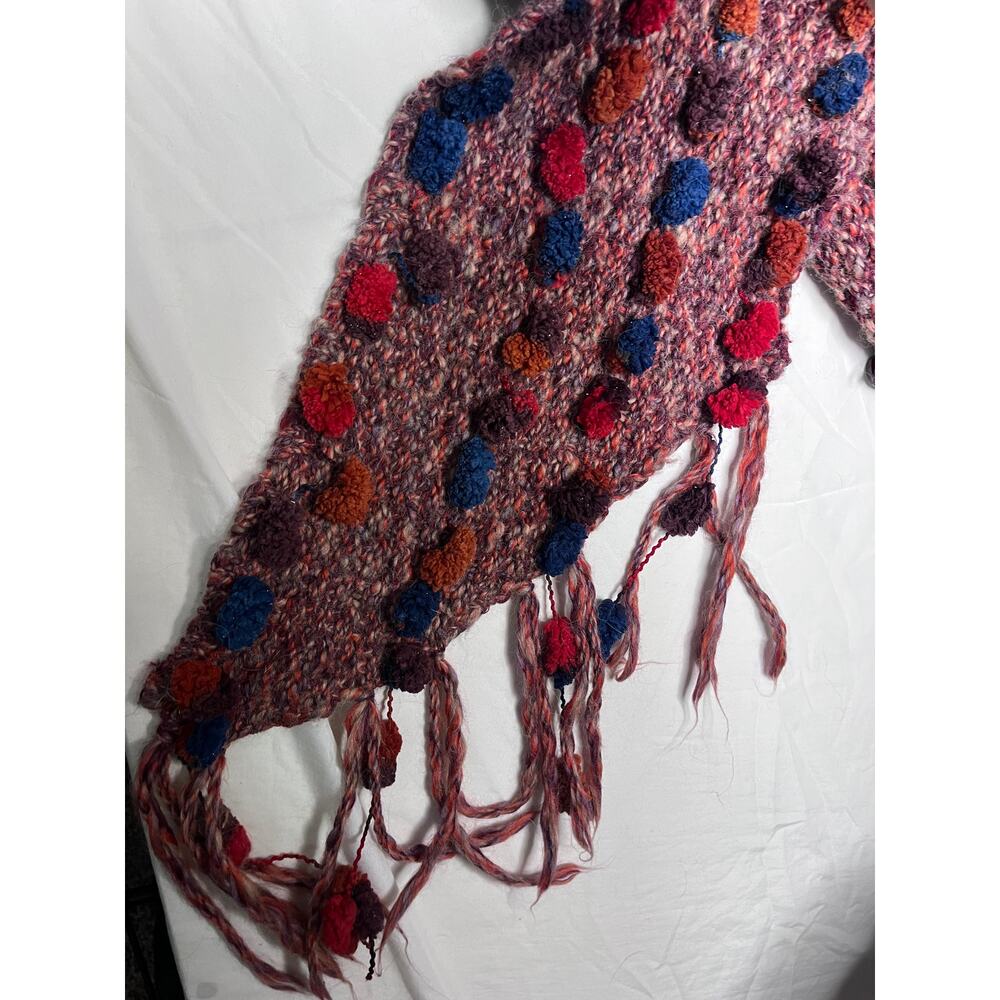 Handknit by Dollie Cropped Handknit Pom Wrap Cardigan Size XS/S ANTHROPOLOGIE - Picture 9 of 9